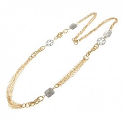 collana donna lunga con pietre dure in bronzo