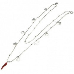 collana donna portafortuna donna con corno