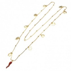 collana donna portafortuna donna con corno