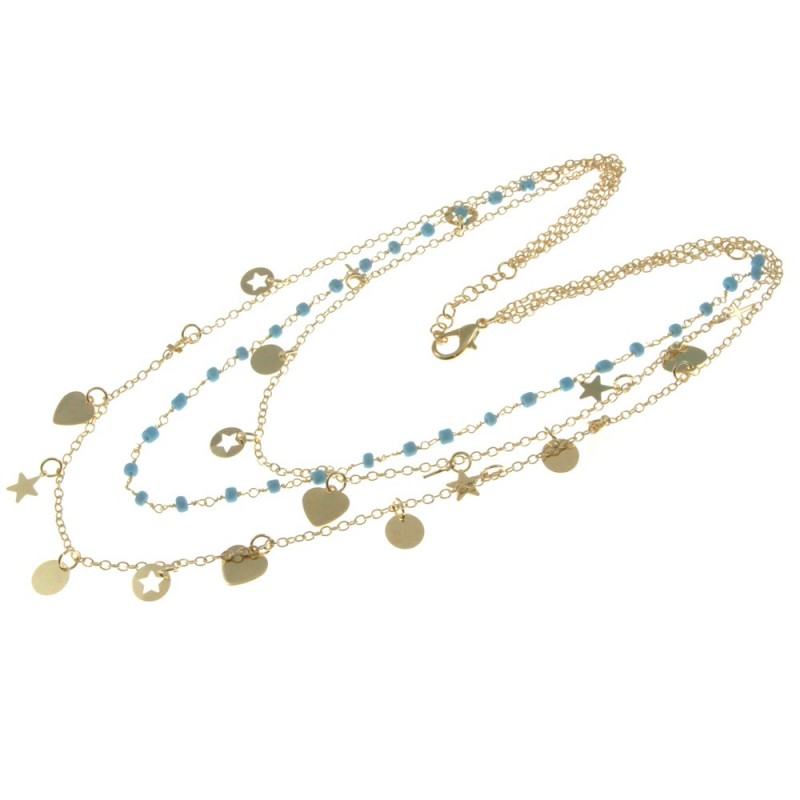 collana donna in bronzo con ciondoli