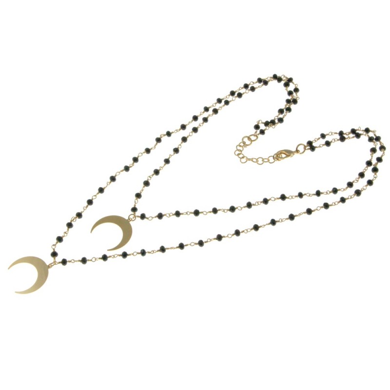 collana donna con lune in bronzo