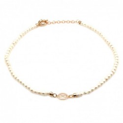 collana donna girocollo perle con infinito