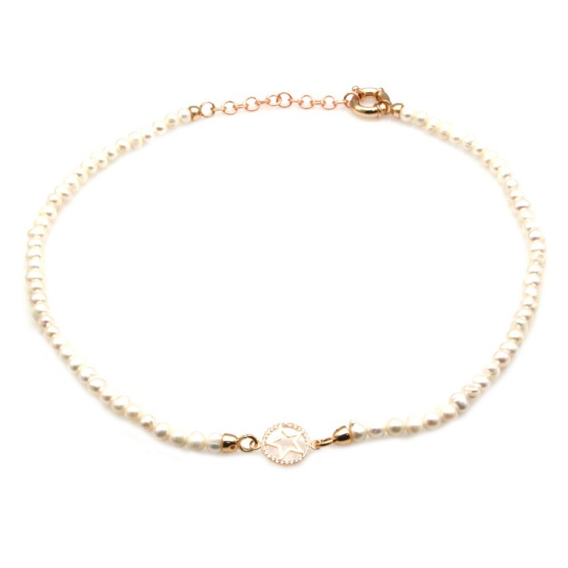 collana donna girocollo perle con stellina