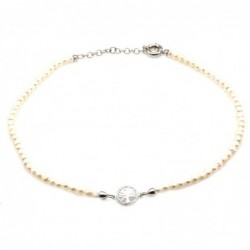 collana donna girocollo perle con albero della vita