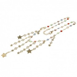 collana donna girocollo con stelline in bronzo