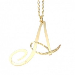 collana donna con lettera o iniziale a in bronzo