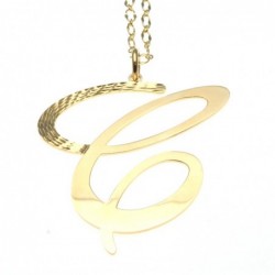 collana donna con lettera o iniziale c in bronzo