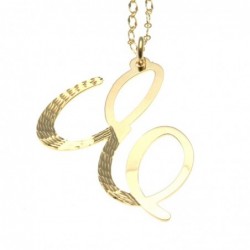 collana donna con lettera o iniziale e in bronzo