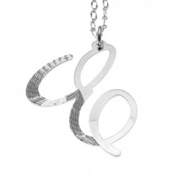 collana donna con lettera o iniziale e in bronzo