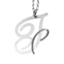 collana donna con lettera o iniziale f in bronzo