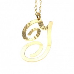 collana donna con lettera o iniziale i in bronzo