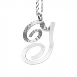 collana donna con lettera o iniziale i in bronzo