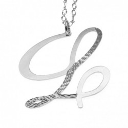 collana donna con lettera o iniziale l in bronzo