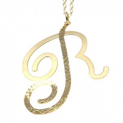 collana donna con lettera o iniziale r in bronzo