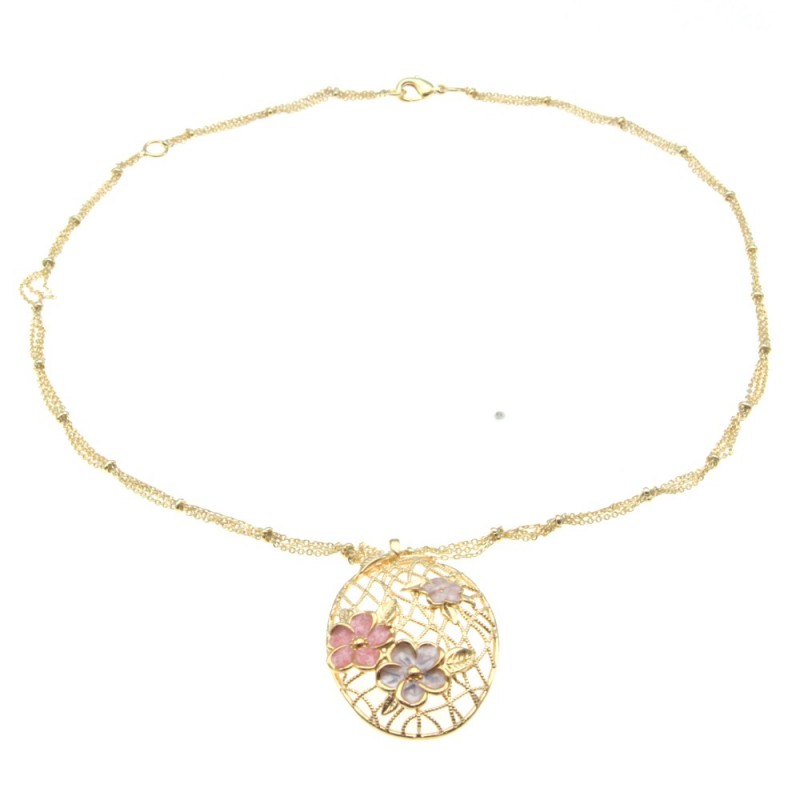 collana donna con ciondolo con fiori