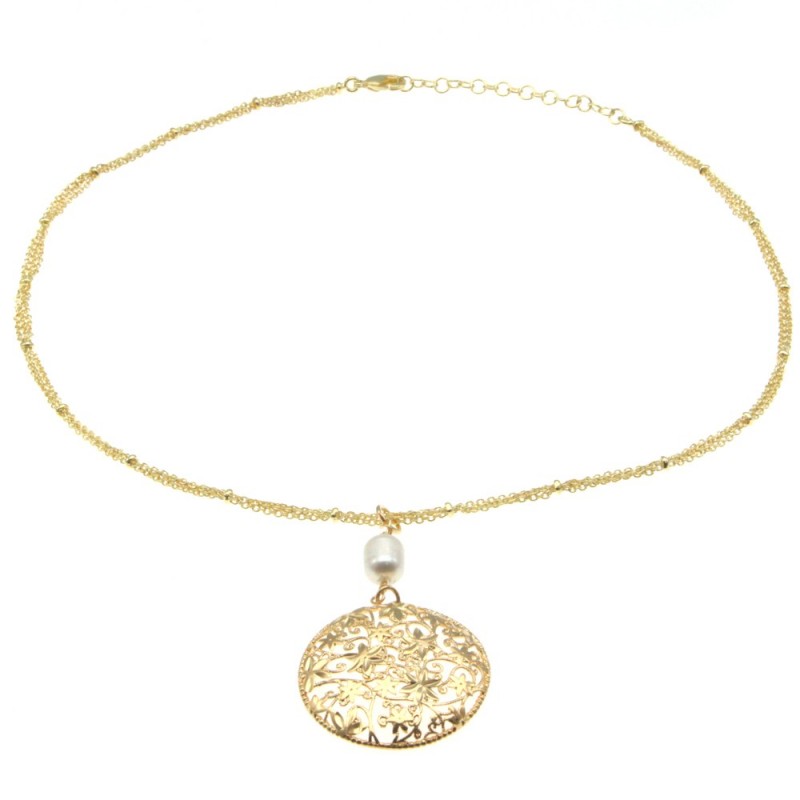 collana donna con ciondolo con fiori