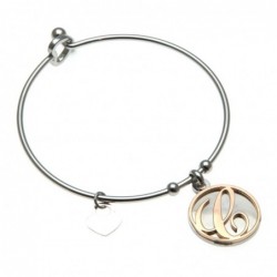 bracciale donna con lettera c rigido