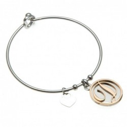 bracciale donna con lettera d rigido