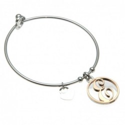 bracciale donna con lettera e rigido