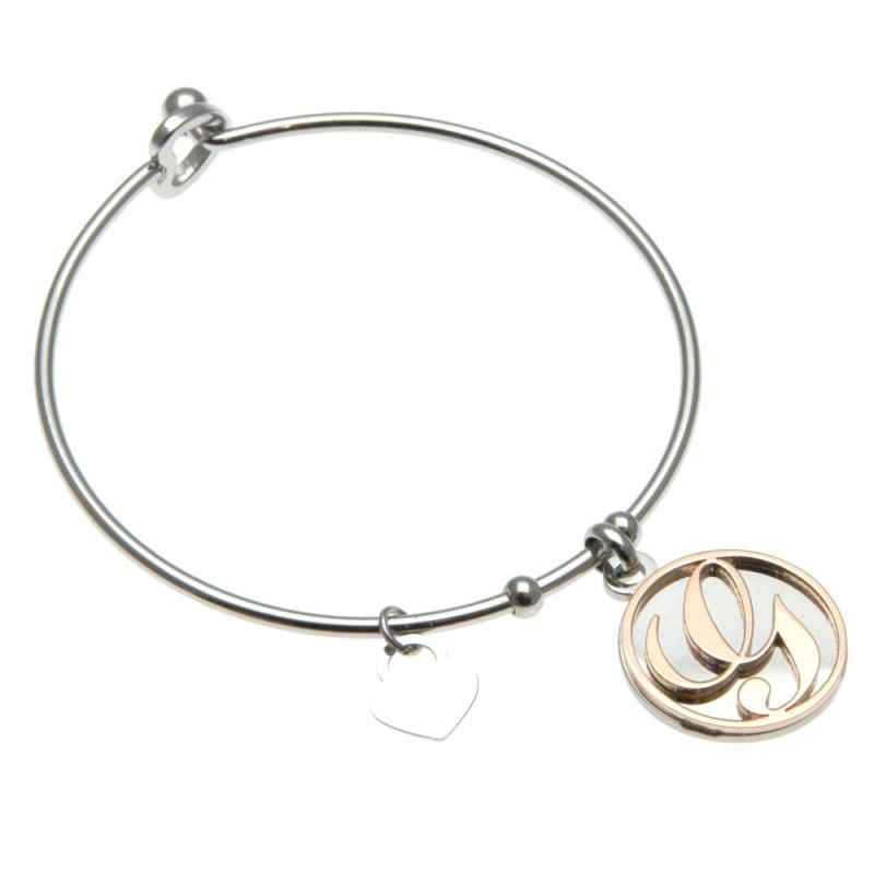 bracciale donna con lettera g rigido