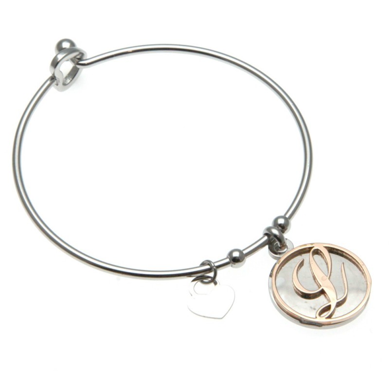 bracciale donna con lettera l rigido