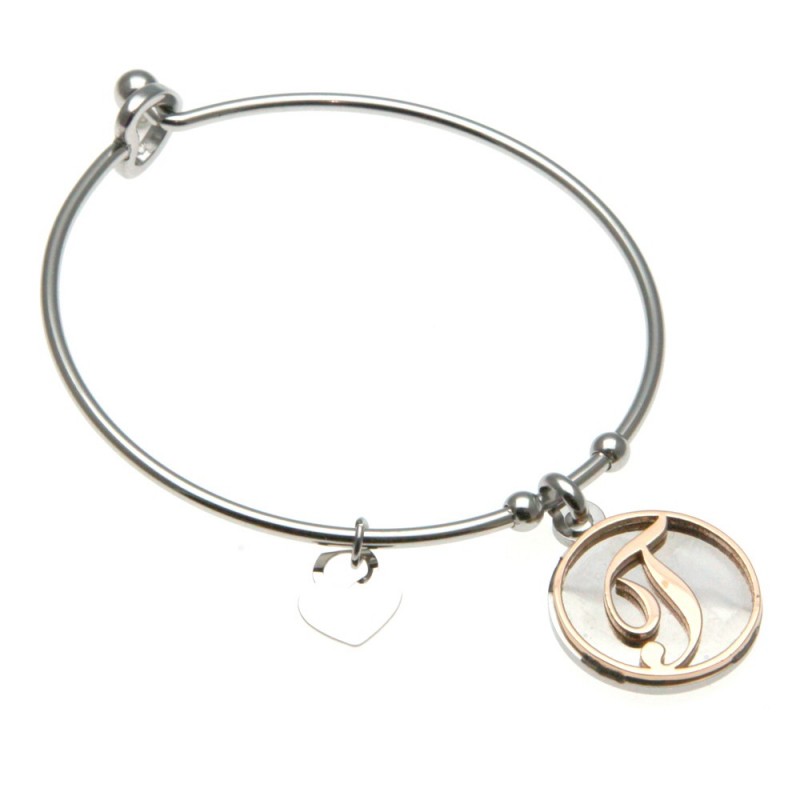 bracciale donna con lettera t rigido