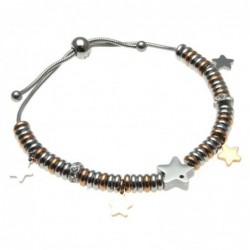 bracciale donna con stelline in acciaio