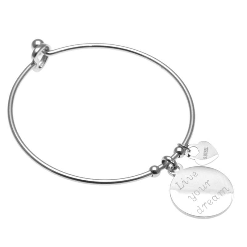 bracciale donna con scritta live your dream