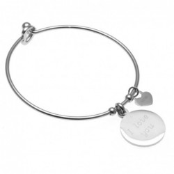 bracciale donna con scritta i love you