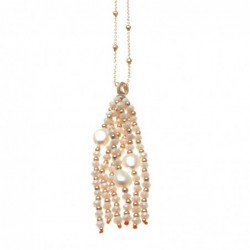 Collana donna con ciondolo con pietre e perle
