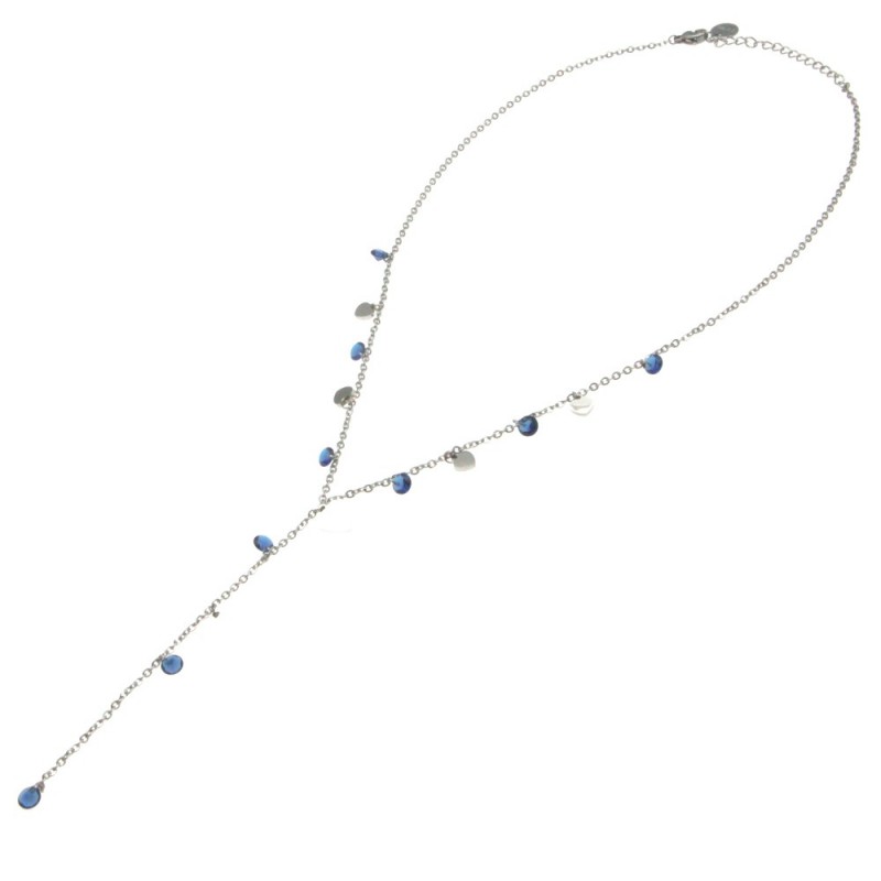 collana donna girocollo cuori e cristalli colorati