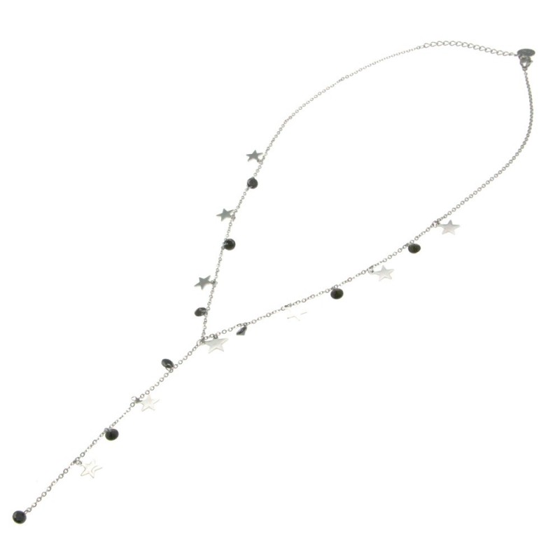 collana donna girocollo stelline e cristalli colorati
