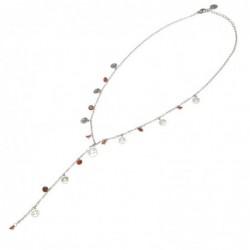 collana donna girocollo albero della vita e cristalli colorati