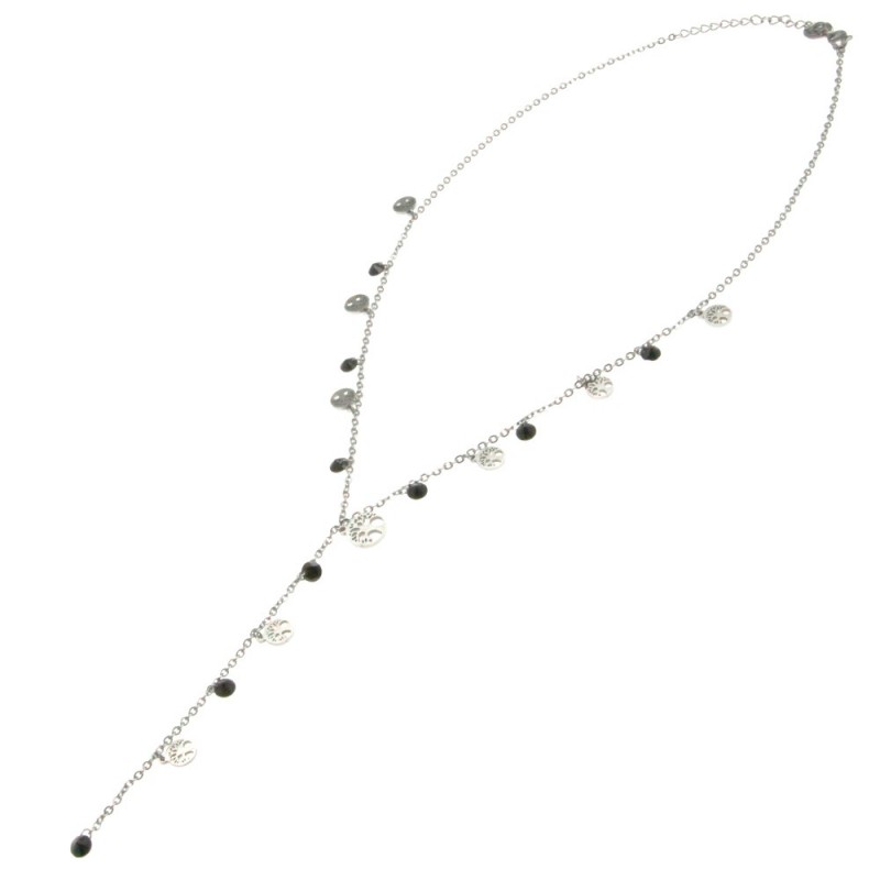 collana donna girocollo albero della vita e cristalli colorati