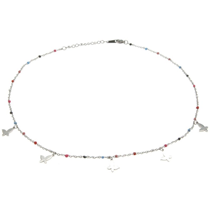 collana donna girocollo con farfalline