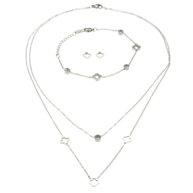 Parure donna con quadrifogli