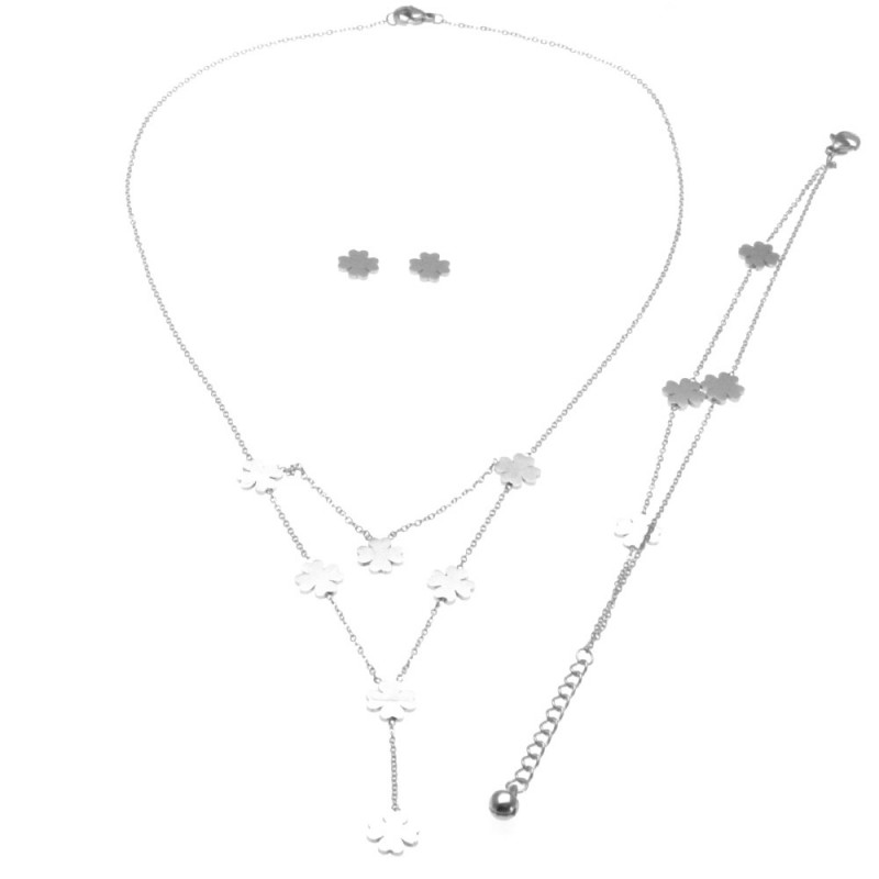 Parure donna con quadrifogli