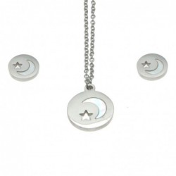 Parure donna con luna e stella