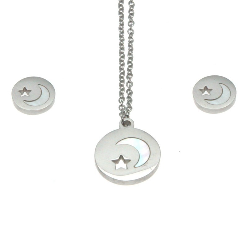 Parure donna con luna e stella