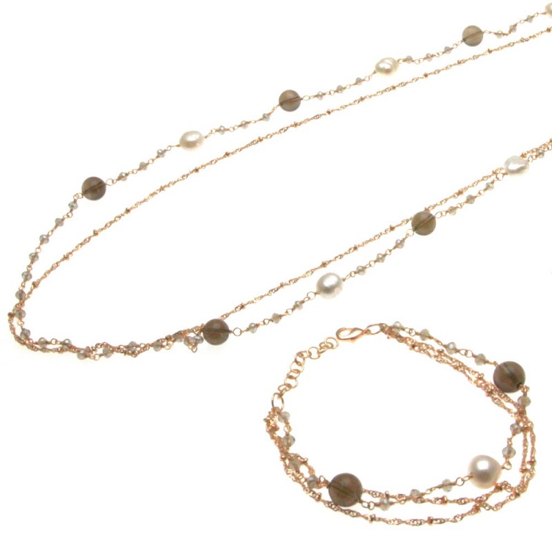 parure donna ciondolo e orecchini