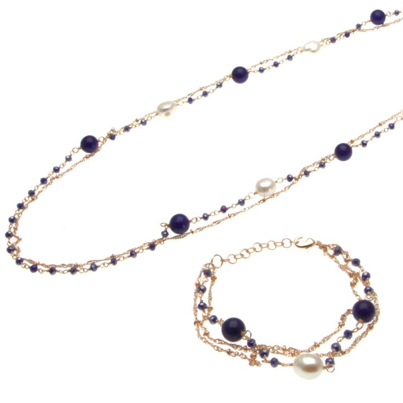 parure donna ciondolo e orecchini