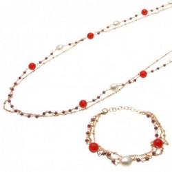 parure donna ciondolo e orecchini