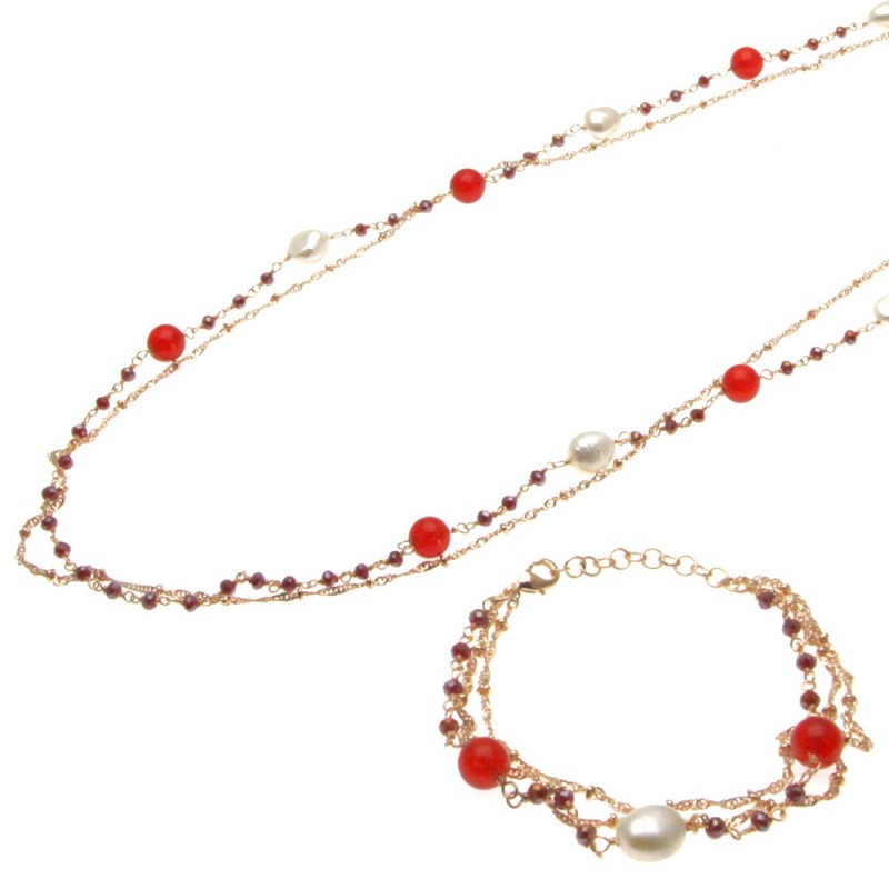 parure donna ciondolo e orecchini