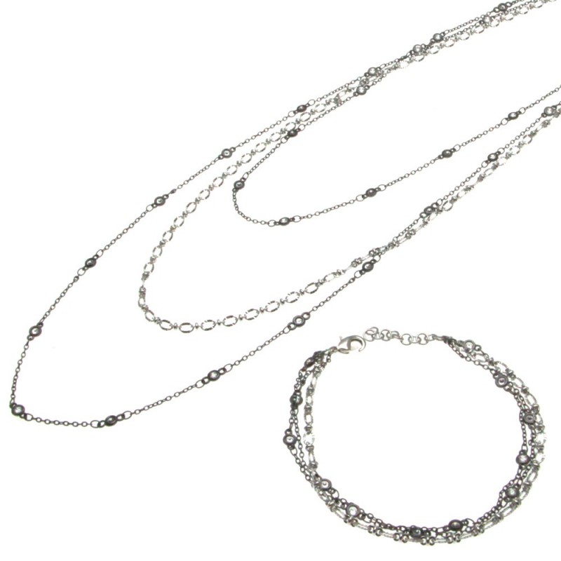 parure donna collana e bracciale