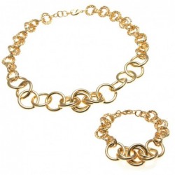 parure donna collana girocollo e bracciale