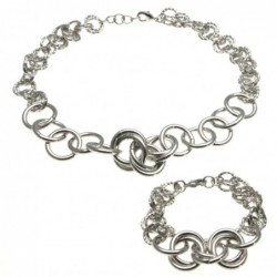 parure donna collana girocollo e bracciale