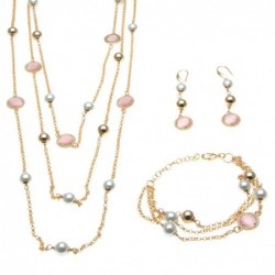 parure donna collana bracciale e orecchini