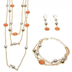 parure donna collana bracciale e orecchini