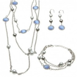 parure donna collana bracciale e orecchini