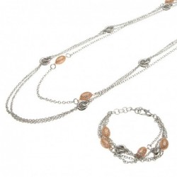parure donna collana e bracciale